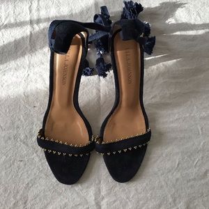 Ulla Johnson Navy Suede Heels Size 39